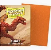 Dragon Shield - Standard Size Matte Sleeves (100 ct.) - Amber